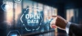 Open data api internet technology concept. Online documentation database