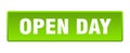 open day button. open day square isolated push button. Royalty Free Stock Photo