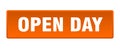 open day button. open day square isolated push button. Royalty Free Stock Photo