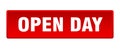 open day button. open day square isolated push button. Royalty Free Stock Photo