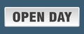 open day button. open day square isolated push button. Royalty Free Stock Photo