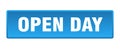 open day button. open day square isolated push button. Royalty Free Stock Photo