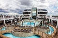 Open deck of cruise liner Splendida. Royalty Free Stock Photo