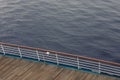 Open deck on cruise ship, sea view Royalty Free Stock Photo