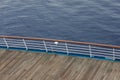 Open deck on cruise ship, sea view Royalty Free Stock Photo