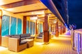 Open deck lounge area on cruise ship Royalty Free Stock Photo