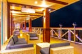 Open deck lounge area on cruise ship Royalty Free Stock Photo