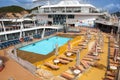 Open deck on a passenger cruise ship Royalty Free Stock Photo