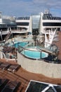 Open deck pool on a cruise ship Royalty Free Stock Photo