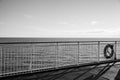 Open deck and sea horizon Royalty Free Stock Photo