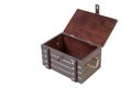 The open decorative chest isolated