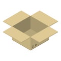 Open delivery box icon, isometric style Royalty Free Stock Photo