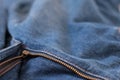 Open denim trouser zipper concept Royalty Free Stock Photo