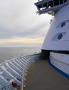 Open desk of a cruise ship. Royalty Free Stock Photo