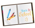 Open diary with back to school