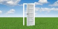 Open door concept - 3D illustration Royalty Free Stock Photo