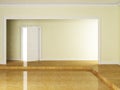 Open door in the empty room Royalty Free Stock Photo