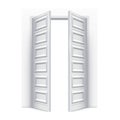 Open door illustration isolated on white background Royalty Free Stock Photo