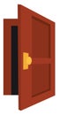 Open door, illustration, vector Royalty Free Stock Photo