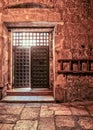 Open door inside of the Church of the Holy Sepulcher, site of where Jesus was crucified Royalty Free Stock Photo