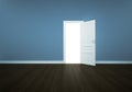 Open door isolated Royalty Free Stock Photo