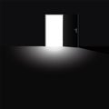 Open Door Light Escape Darkness Black Royalty Free Stock Photo