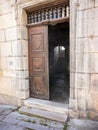 through open door in old french house distant staircase is visible Royalty Free Stock Photo