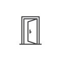 Open door outline icon