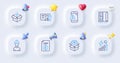 Open door, Packing boxes and Get box line icons. For web app, printing. Vector