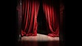 an open door with a red curtain in the middle of it Royalty Free Stock Photo