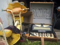 Abandoned broken accordion