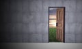 Open door to new life Royalty Free Stock Photo