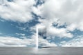 An open door to a new life in heaven. The concept of success, new life, hope Royalty Free Stock Photo