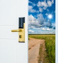 Open door to the sky Royalty Free Stock Photo