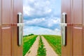 Open door to the sky Royalty Free Stock Photo