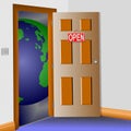 Open door to the world