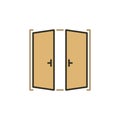 Open Doors vector concept colored icon or sign