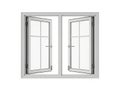 Open double casement windows Royalty Free Stock Photo