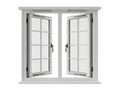 Open double casement windows Royalty Free Stock Photo