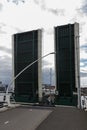 Open drawbridge, Zaanse Schans, Netherlands.