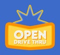 open drive thru 24 hour Royalty Free Stock Photo