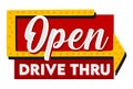 open drive thru 24 hour Royalty Free Stock Photo