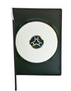 Open DVD case with DVD on white Royalty Free Stock Photo