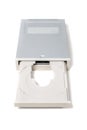 open dvd-rom on white Royalty Free Stock Photo