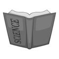 Open education book icon, gray monochrome style Royalty Free Stock Photo