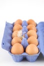Open egg carton Royalty Free Stock Photo