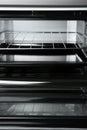 Open electric oven, closeup view. Cooking appliance