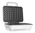 Open electric waffle maker isolated on white Royalty Free Stock Photo