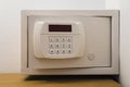 Open electronic safe in hotel room Royalty Free Stock Photo