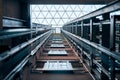 Open elevator lift shaft Royalty Free Stock Photo